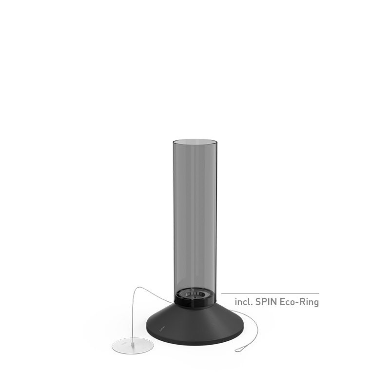 SPIN X 900 Tabletop Fireplace all black SPIN X all black