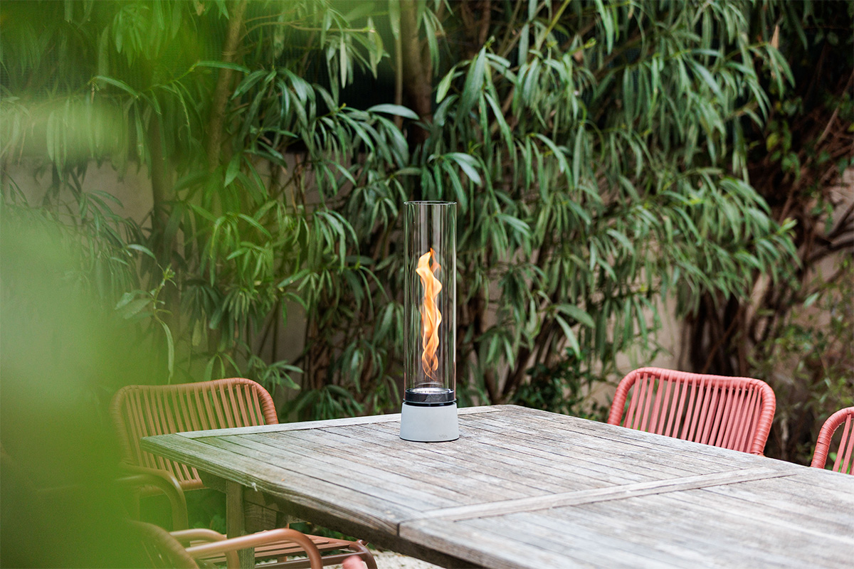 SPIN air 1200 Tabletop Fireplace concrete