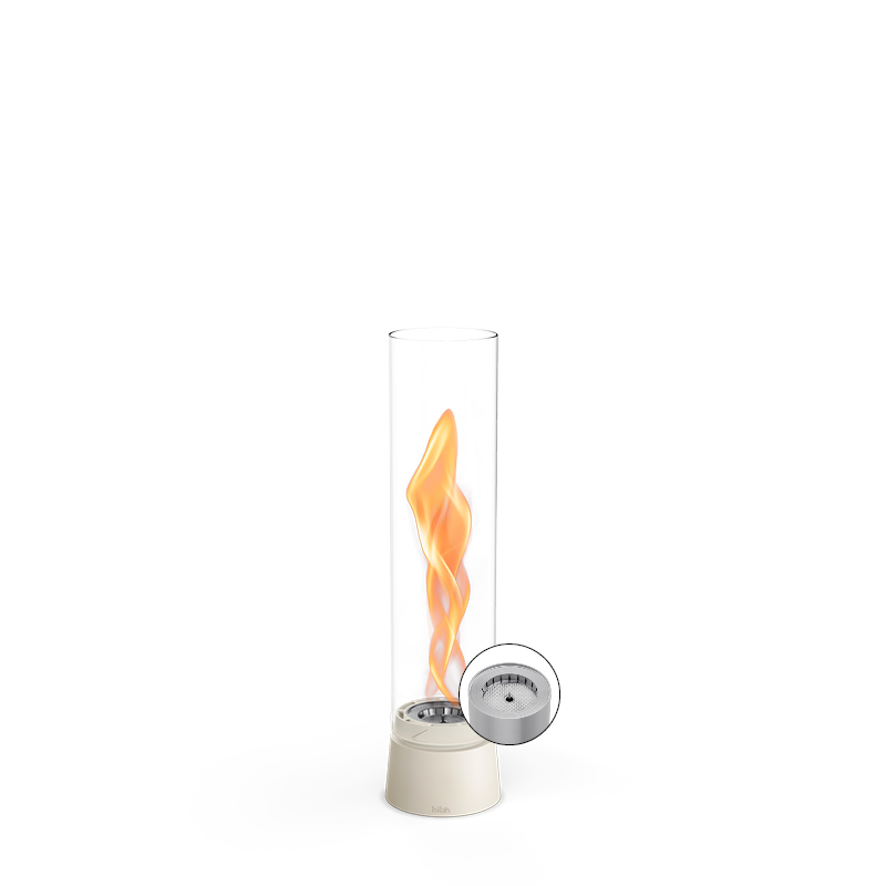 SPIN air 900 Tabletop Fireplace cream SPIN air 900 Tischfeuer creme Studiobild