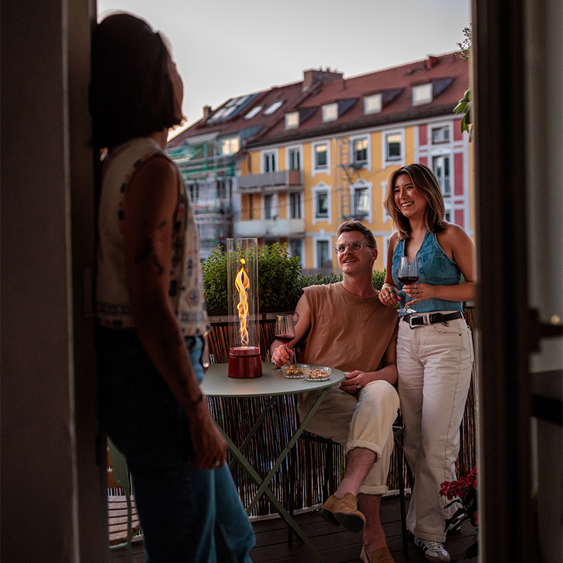 a woman standing next to a man