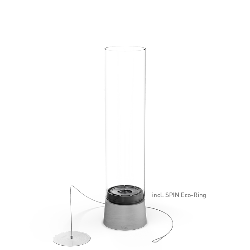 SPIN air 1200 Tabletop Fireplace concrete