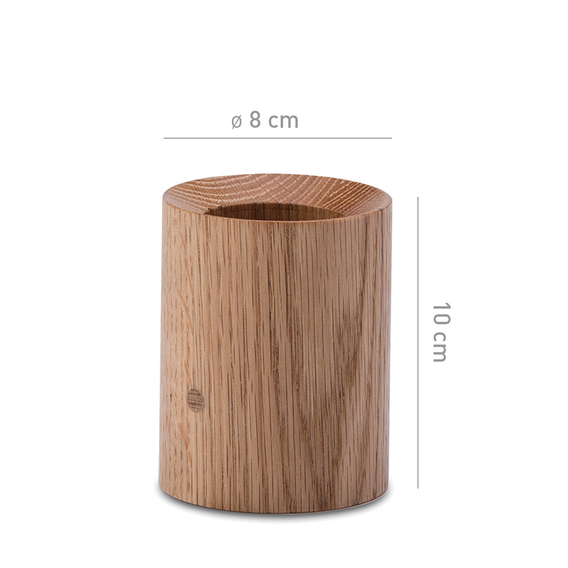 This image shows a wooden stool with a height of 6 inches, with the Wooden Base for Blow Poker and Fire Tongs.