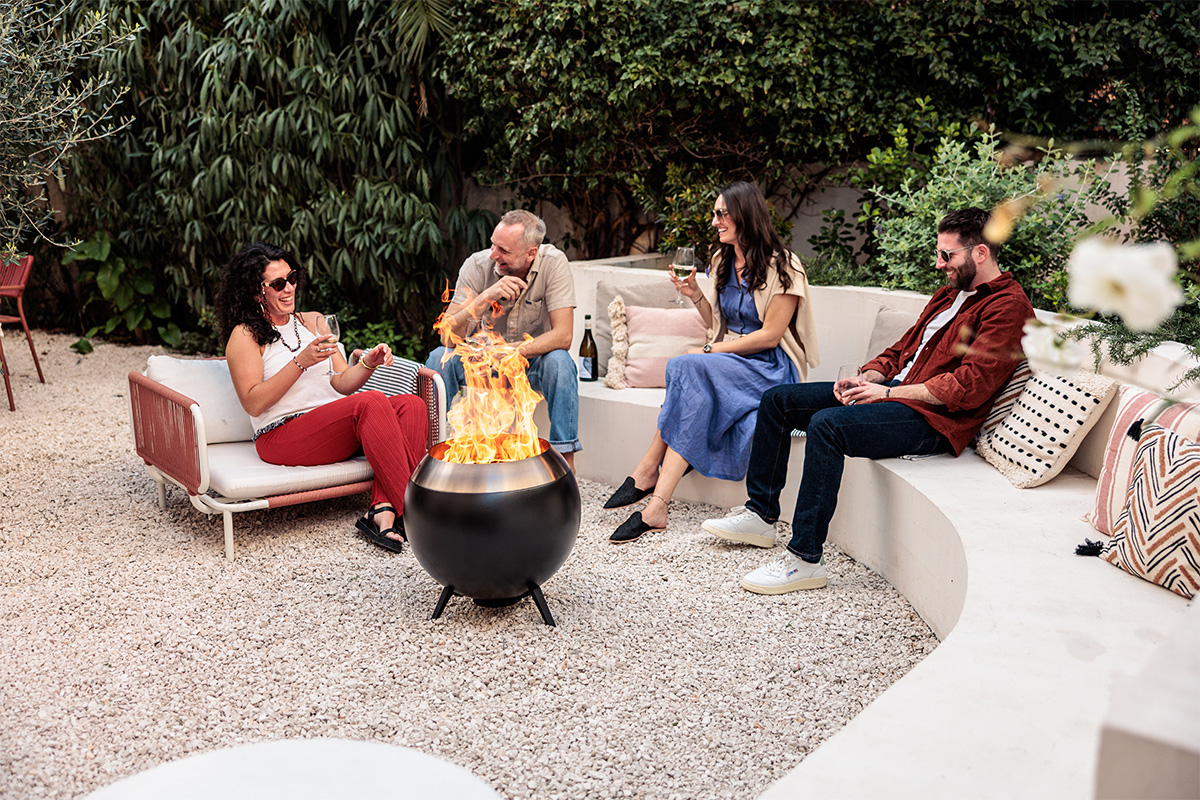 MOON 55 Fire basket with low stand MOON 55 Fire basket with low stand