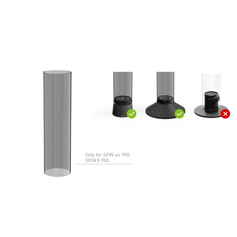 SPIN air 900 all black Ersatzglas